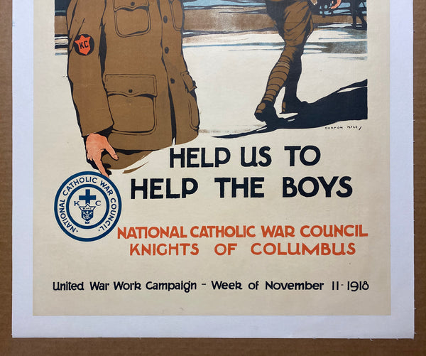 1918 See Him Through National Catholic War Council Burton Rice WWI