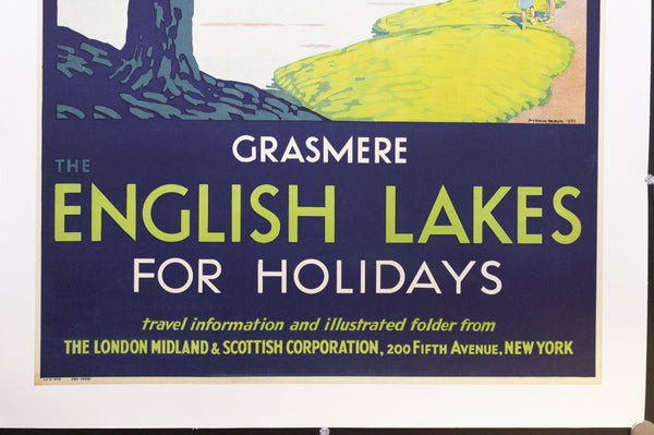 1932 Grasmere England Lake District London Midland Scottish Railway Peter Irwin Brown - Golden Age Posters