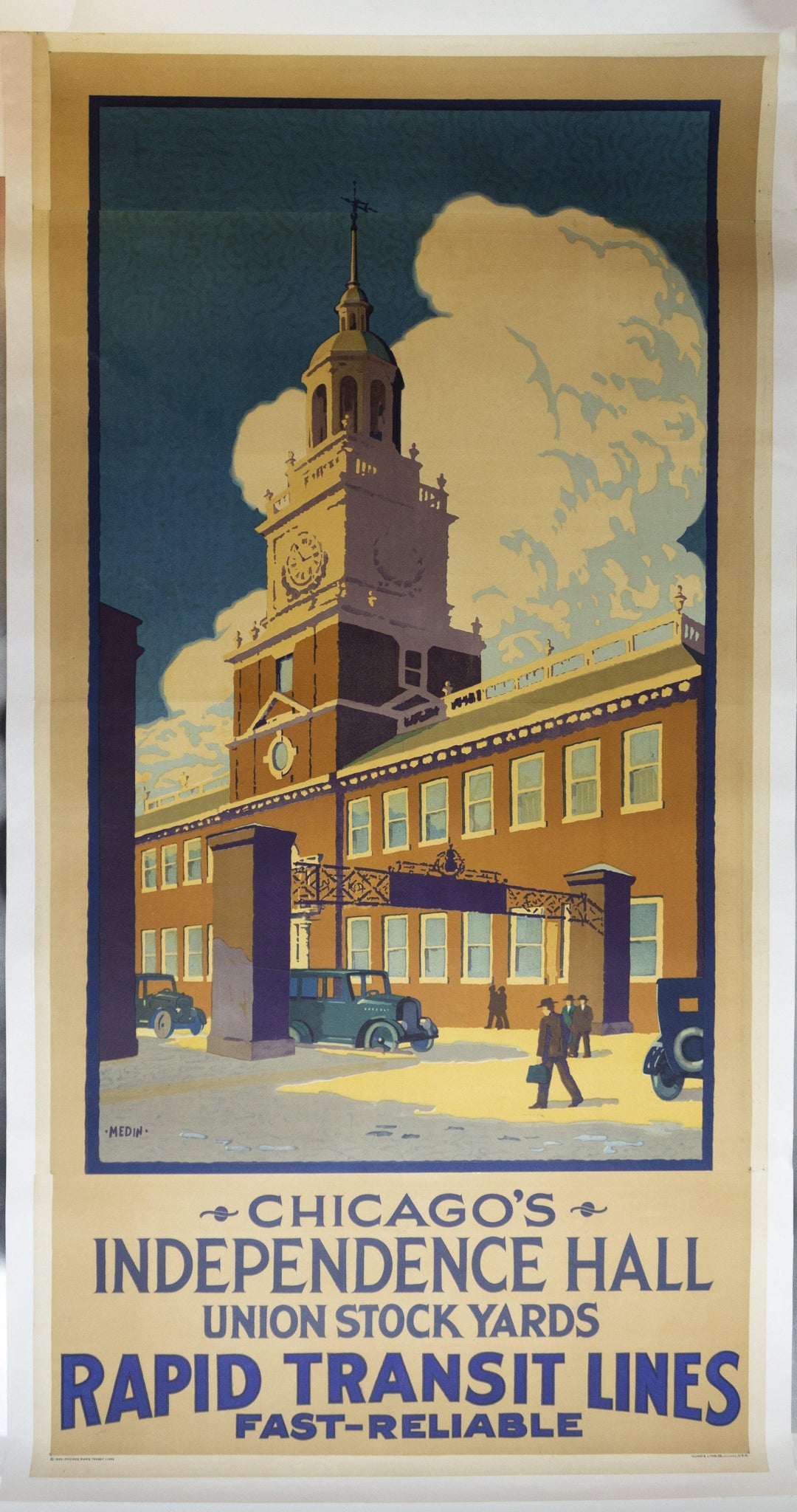 1926 Chicago Rapid Transit Lines Union Stock Yards by Charles B Medin - Golden Age Posters