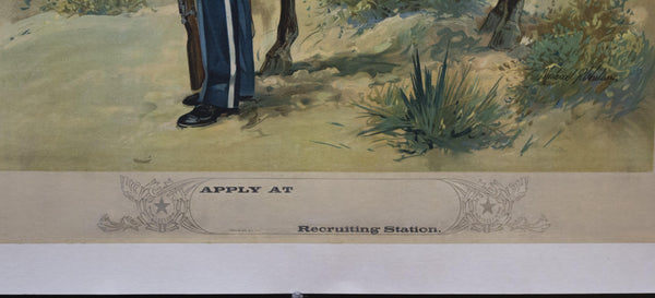c.1910 Men Wanted For The Army by Michael P. Whalen US Army Cavalry Recruiting - Golden Age Posters