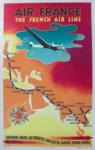 1939 Air France - The French Airline by Gerale - Golden Age Posters