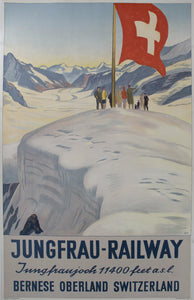 1928 Jungfrau - Railway 11,400 feet asl - Golden Age Posters