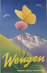 1946 Wengen - Schweiz Suisse Switzerland by Leo Keck - Golden Age Posters