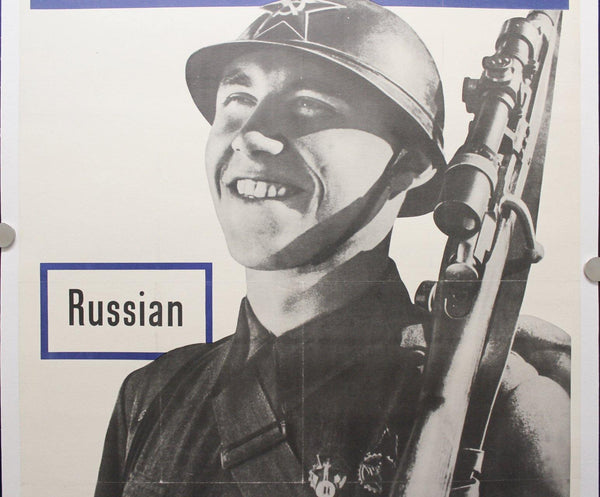 1942 This Man Is Your Friend He Fights For Your Freedom - Russian - Golden Age Posters