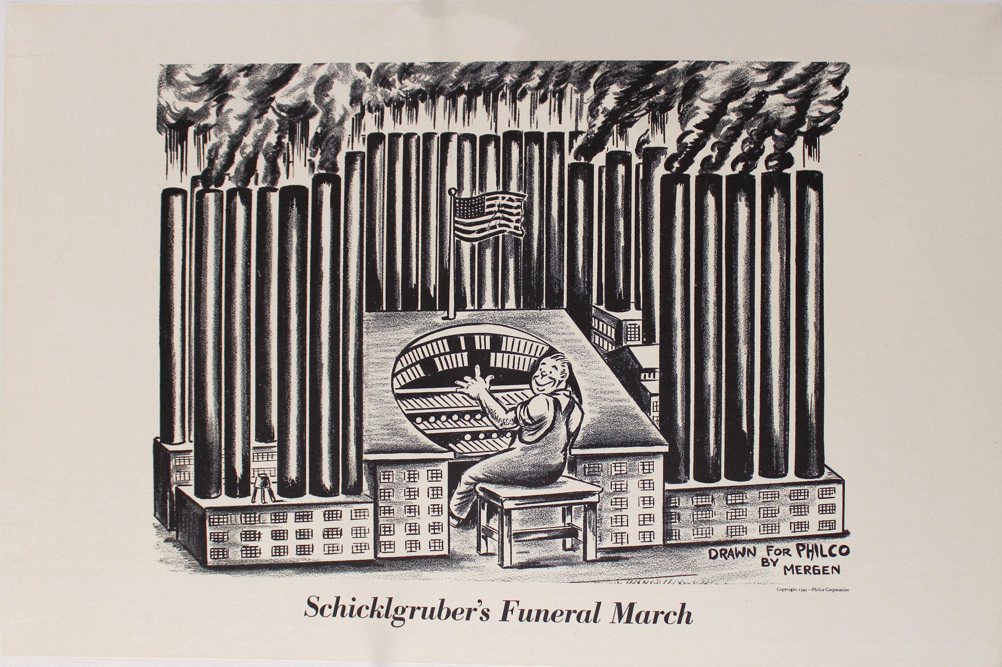 1943 Schicklgruber's Funeral March by Mergen - Golden Age Posters