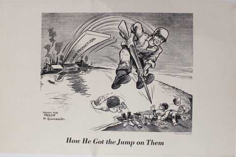 1943 How He Got the Jump on Them - Golden Age Posters