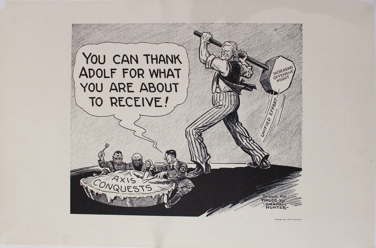 1943 You Can Thank Adolf for What You Are About to Receive WWII Poster ...