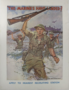 1941 The Marines Have Landed by James Flagg - Golden Age Posters
