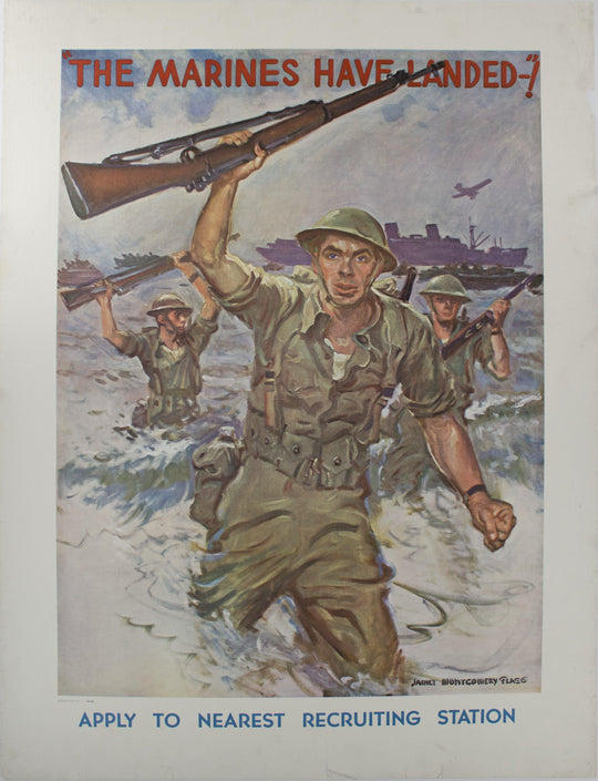 1941 The Marines Have Landed Poster by James Flagg – Golden Age Posters