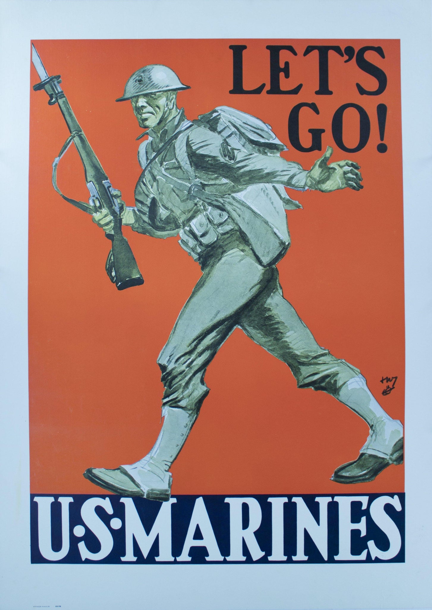 1941 Lets Go! U. S. Marines - Golden Age Posters