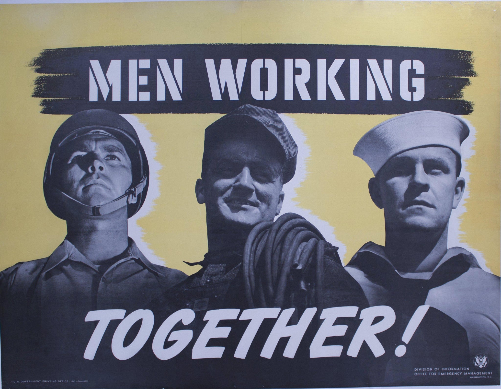 1942 Men Working Together! by Alfred Palmer - Golden Age Posters