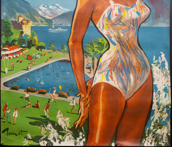 1962 Montreux Switzerland by Raymond Brenot Suisse Lake Geneva