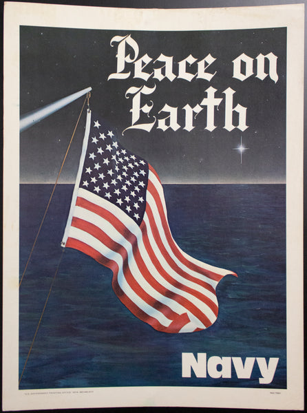 1974 Peace On Earth US Navy Recruiting Christmas Vietnam War Era