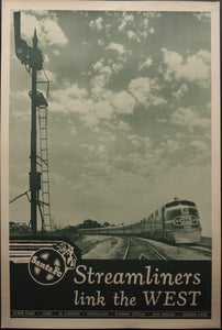 c.1930s Santa Fe Streamliners Link The West Super Chief El Capitan Railroad - Golden Age Posters