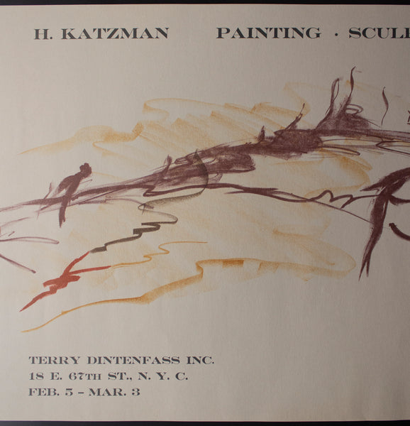 c.1963 Artist Herbert Katzman Paintings Drawings Exhibition Dintenfass Gallery NYC