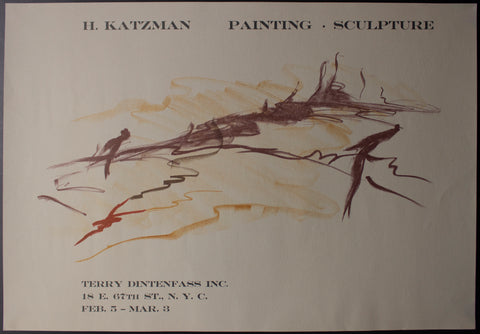 c.1963 Artist Herbert Katzman Paintings Drawings Exhibition Dintenfass Gallery NYC