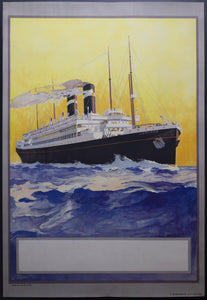 c.1920s SS Lapland Red Star Line by Louis Royon Stock Poster - Golden Age Posters