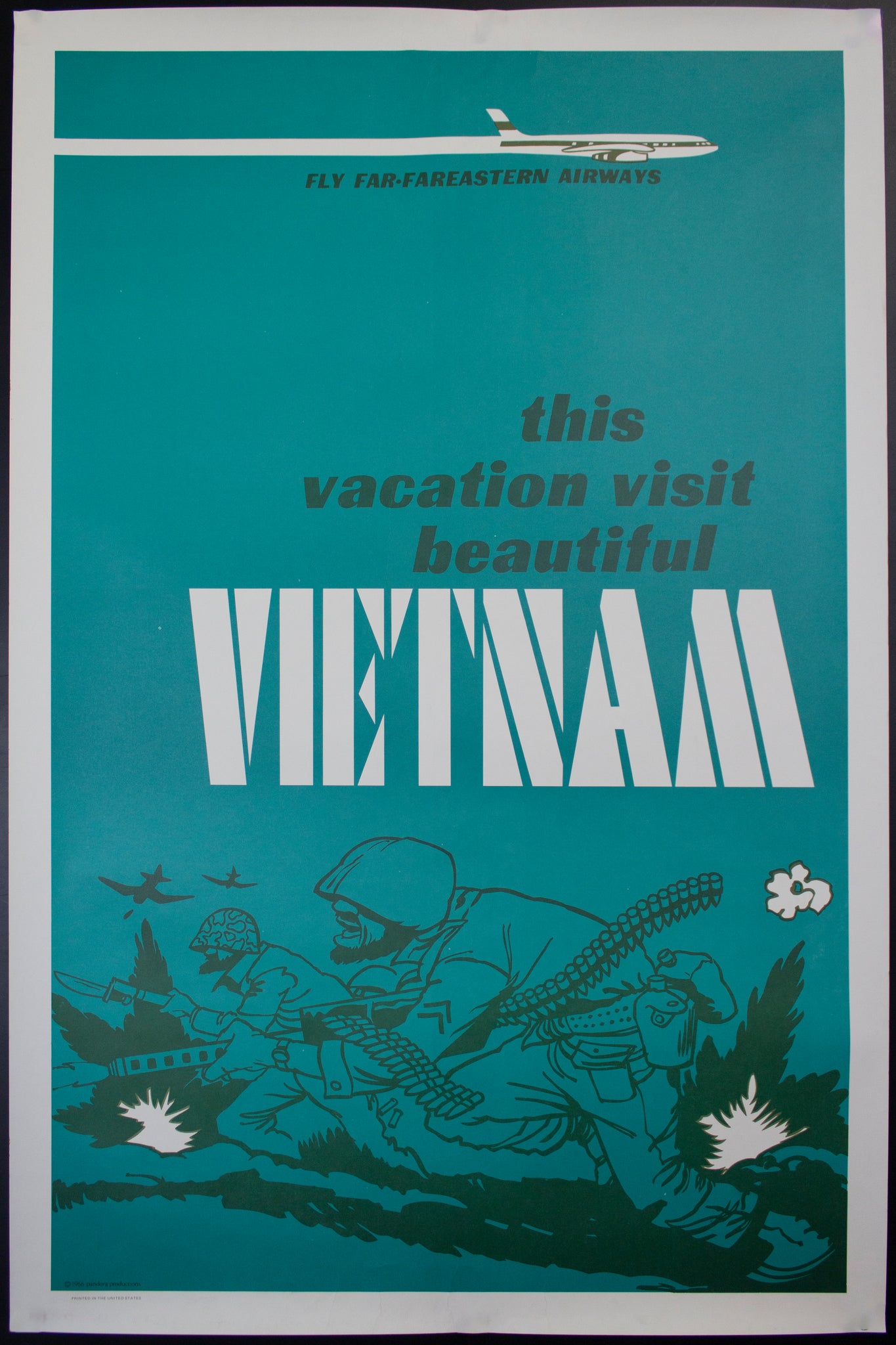 1966 Fly Far-Fareastern Airways Vacation in Vietnam Anti-War