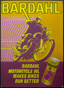 c.1960s Bardahl VBA Motorcycle Oil Advertising Mid-Century - Golden Age Posters