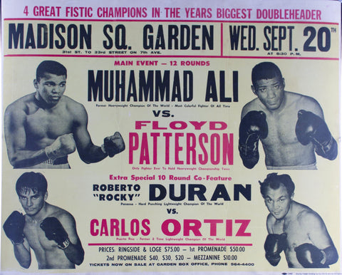 Muhammed Ali vs Floyd Patterson | Roberto Duran vs Carlos Ortiz - Golden Age Posters