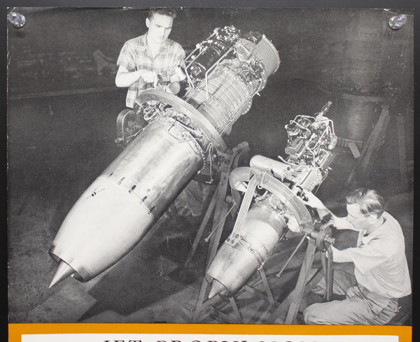 1946 Westinghouse J30 Jet Engine Propulsion Publicity US Navy - Golden Age Posters