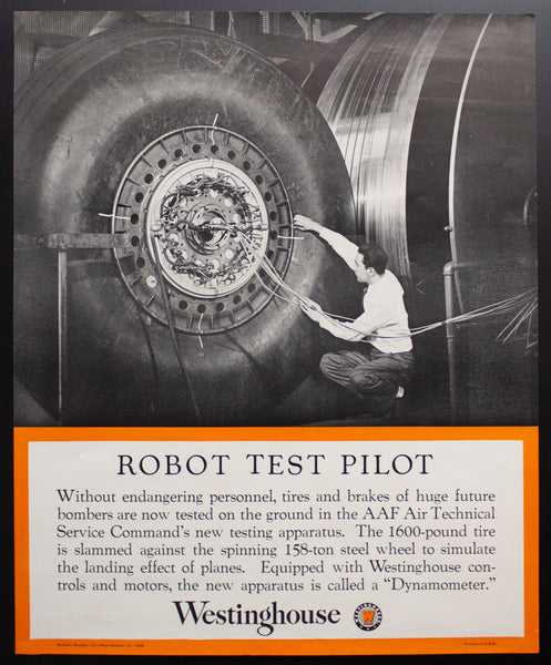 1946 Westinghouse Dynamometer Robot Test Pilot Aircraft Testing System
