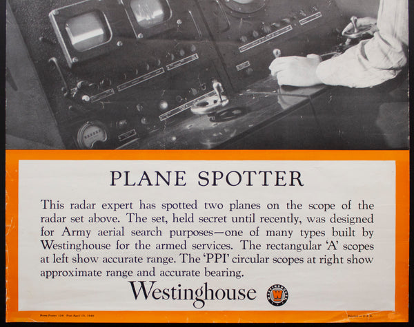 1946 Westinghouse Plane Spotter Aircraft Radar System